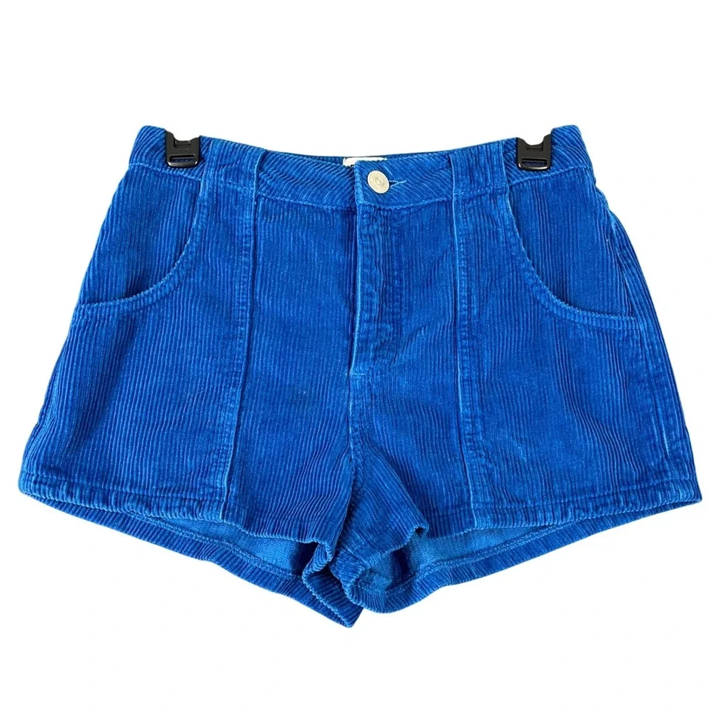 BDG Urban Outfitters Mom Shorts‎ Women S Ribbed High Rise Five Pocket Casual Fit